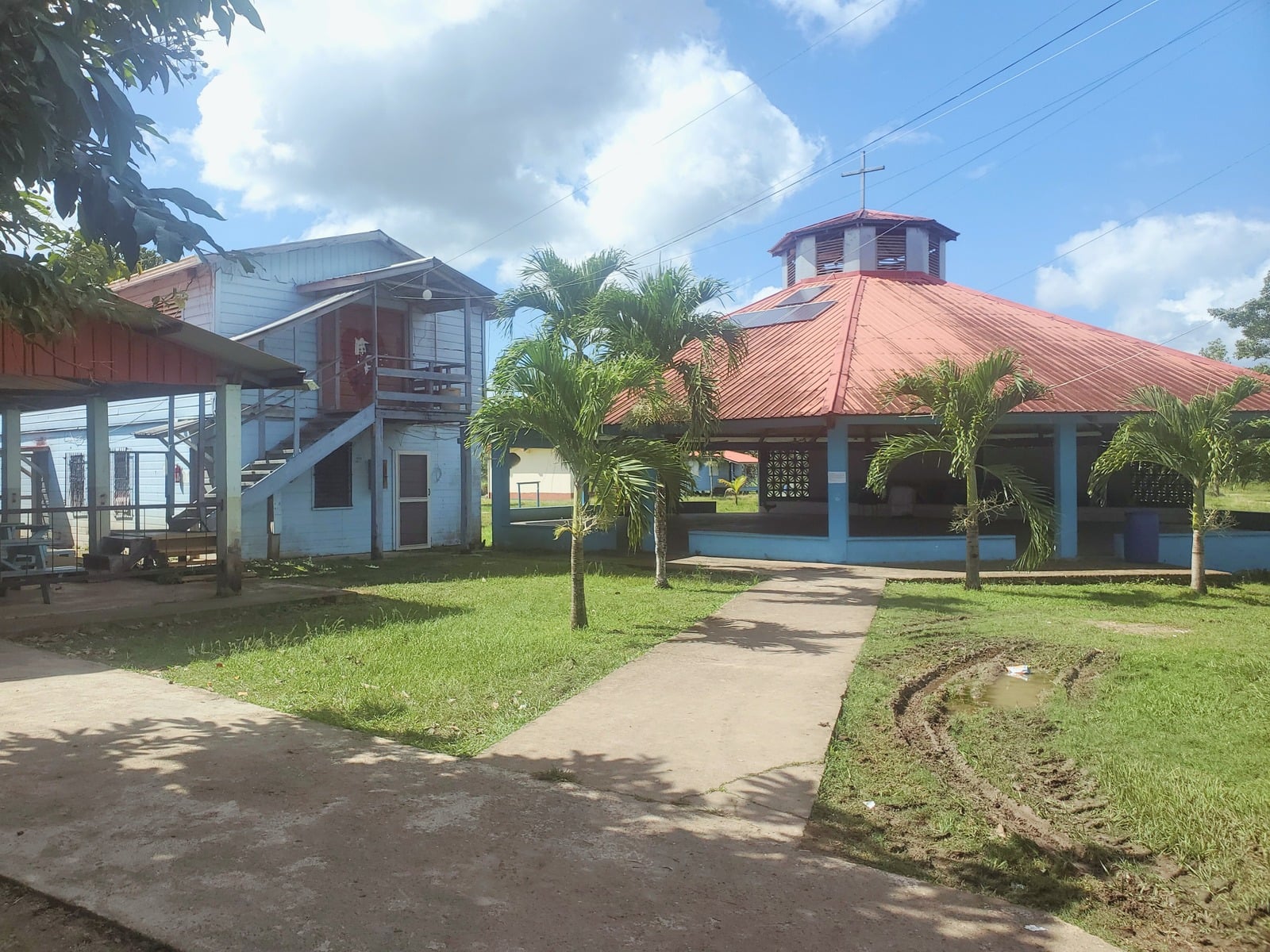 The campus chapel and surrounding buildings