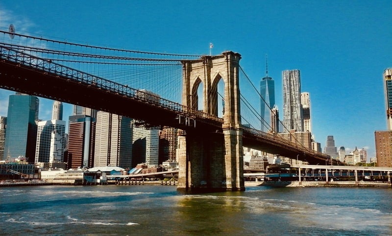 The Brooklyn Bridge over the East River