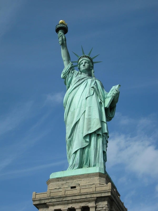 The Statue of Liberty in New York Harbor